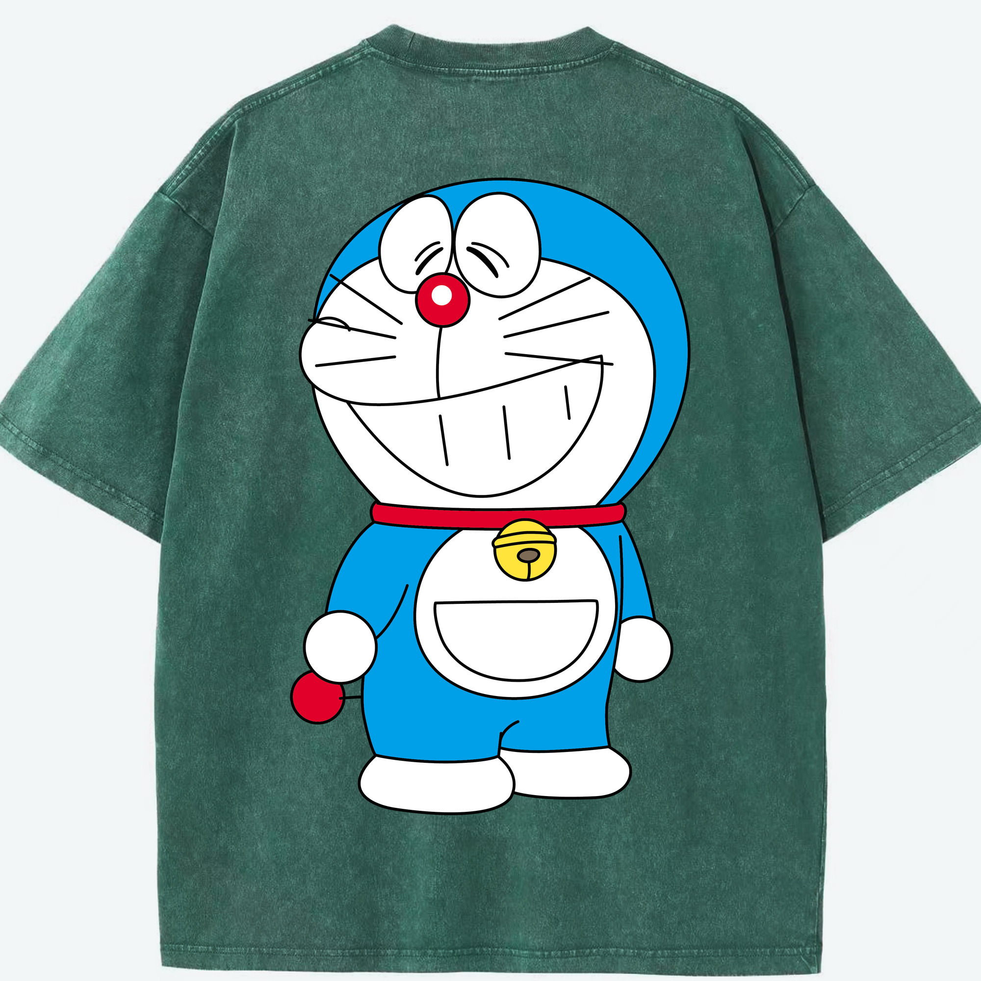 （画像用） ドラえもん Doraemon 綿100% ヴィンテージ風 半袖Tシャツ（背面プリント）